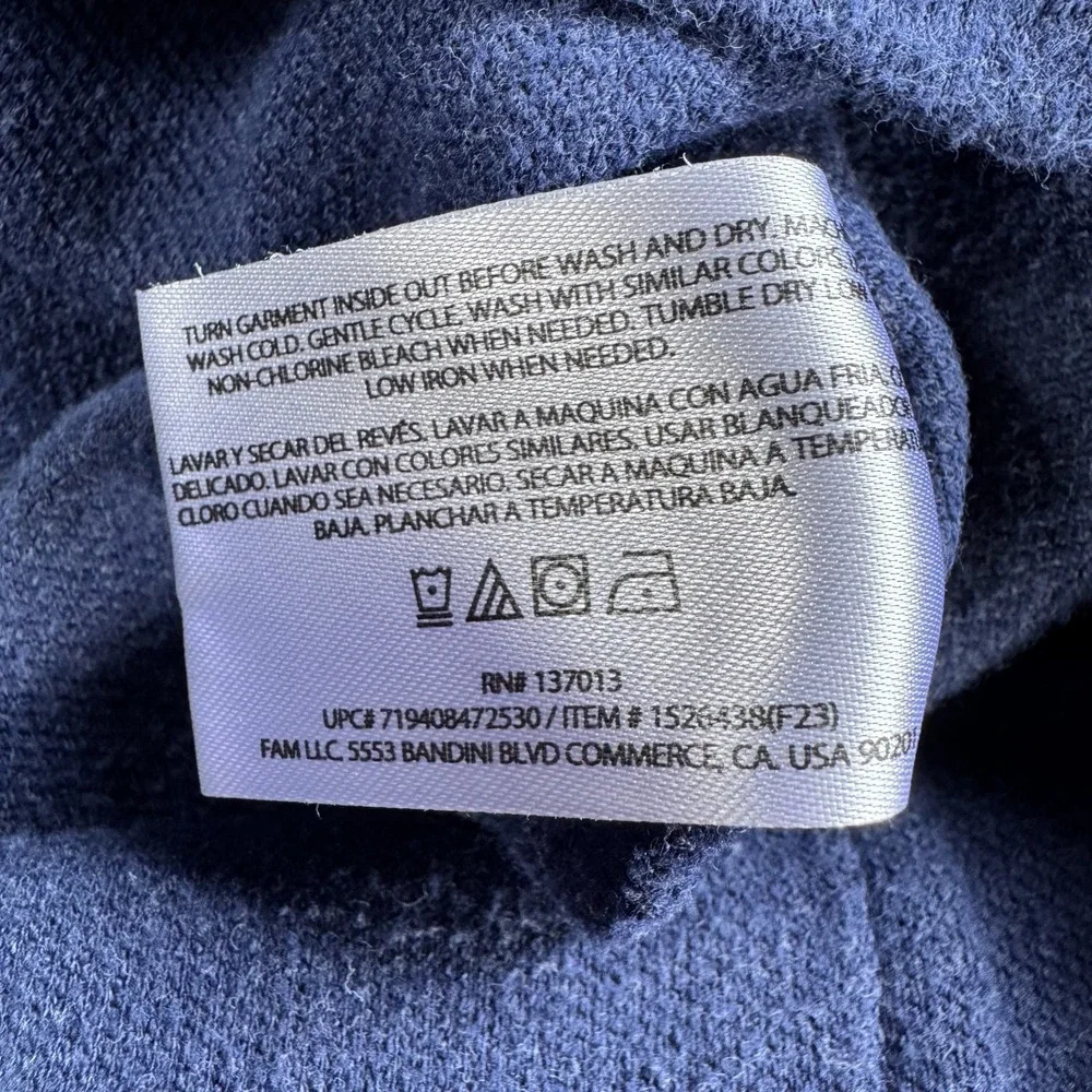 BANANA REPUBLIC Ribbed‎ Sweatshirt Crew Neck Mens XL Blue Soft